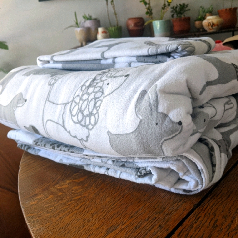 Flannel Queen duvet and sham